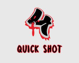 Shot - Splatter Graffiti Number 4 logo design