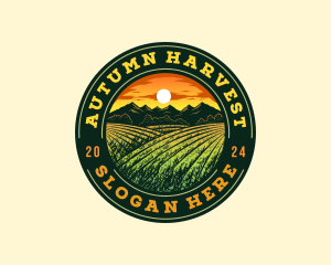 Farm Field Mountain logo design