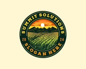 Farm Field Mountain logo design