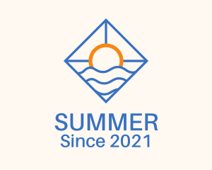 Sunset Beach Resort  logo design