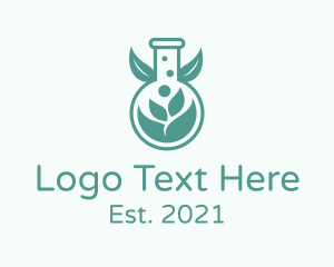 Med - Organic Leaf Experiment logo design