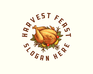 Turkey Food Dish logo design