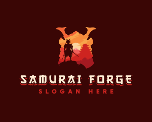 Japan Samurai Warrior  logo design