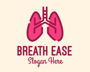 Respiratory - Pink Respiratory Lungs logo design