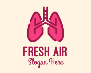 Breath - Pink Respiratory Lungs logo design