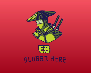 Gaming Asian Ninja logo design