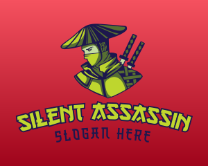 Gaming Asian Ninja logo design