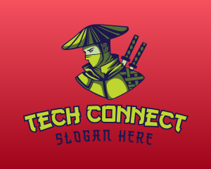 Game Streaming - Gaming Asian Ninja logo design