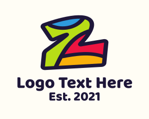 Comic - Colorful Number 2 logo design