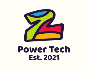 Learning - Colorful Number 2 logo design
