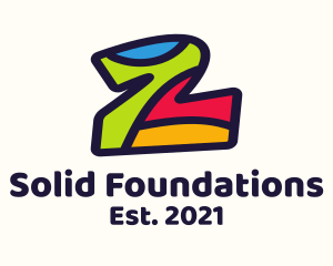 Early Learning - Colorful Number 2 logo design