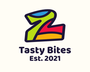 Puzzle - Colorful Number 2 logo design