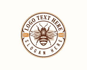 Insect - Kansas Honeybee Apiary logo design