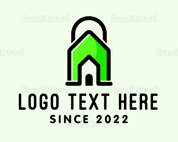 House Padlock Real Estate Logo