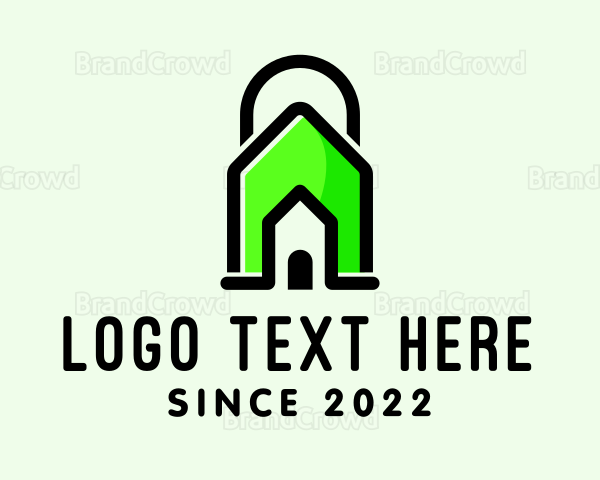 Tiny House Padlock Real Estate Logo