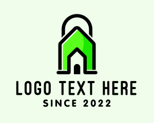 Security - Tiny House Padlock Real Estate logo design