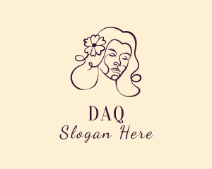 Flower Woman Face Logo