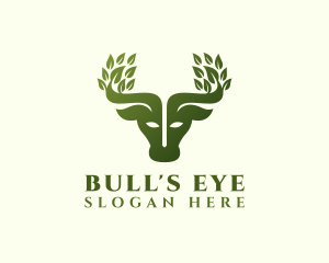 Natural Bull Leaf logo design