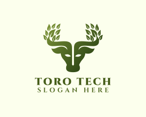 Toro - Natural Bull Leaf logo design