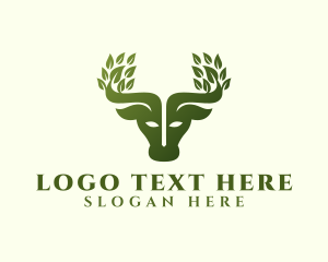 Natural Bull Leaf Logo