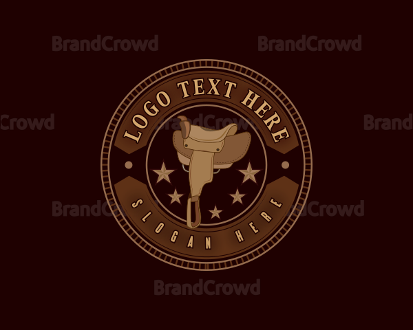 Western Cowboy Saddle Logo