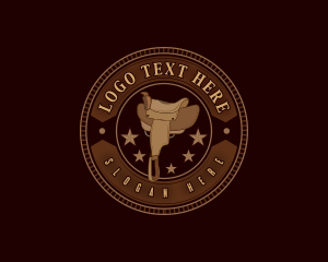 Saddle - Western Cowboy Saddle logo design