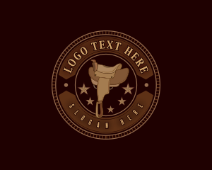 Western Cowboy Saddle Logo