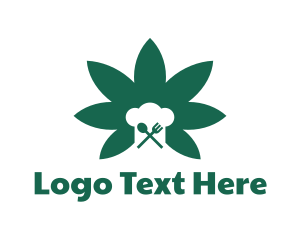 Utensil - Cannabis Chef Hat logo design