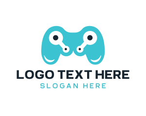 Geek - Tech Gaming Controller logo design