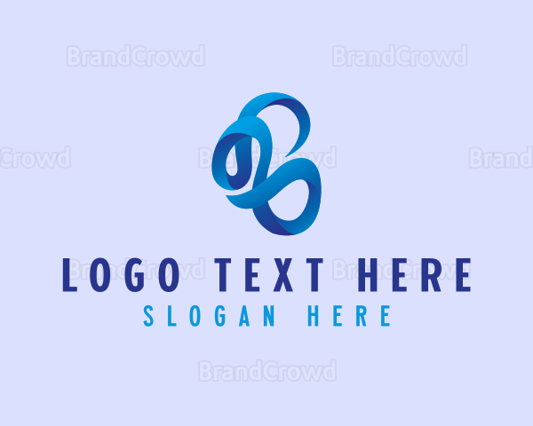 3D Abstract Ribbon Logo