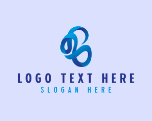 Company - 3D Abstract Ribbon logo design