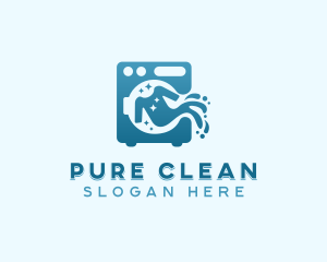 Laundry Washing Clean logo design