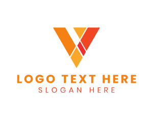 Polygon - Geometric Architecture Letter V logo design