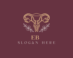 Clinic - Floral Female Uterus logo design