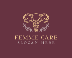 Gynecologist - Floral Female Uterus logo design