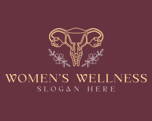 Gynecologist - Floral Female Uterus logo design