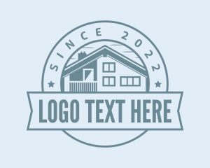 Teal - House Property Village logo design