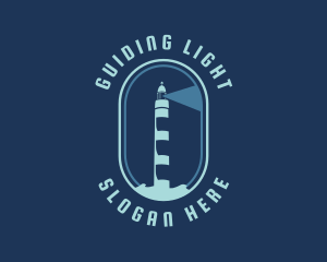 Lighthouse Light Beam logo design