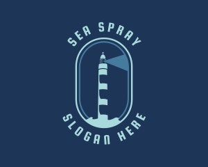 Lighthouse Light Beam logo design