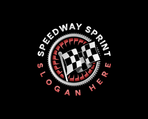 Racing Automotive Flag logo design