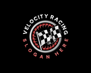 Racing Automotive Flag logo design