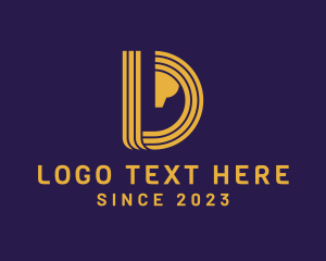 Letter D - Golden Horse Letter D logo design
