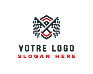 Racing - Racing Flag Motorsport logo design