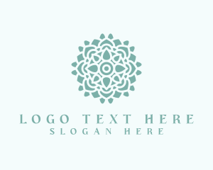 Yoga Symbol - Floral Wellness Mandala logo design