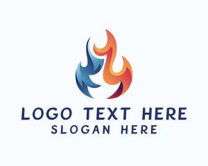 Heat - Blazing Flame Fuel logo design