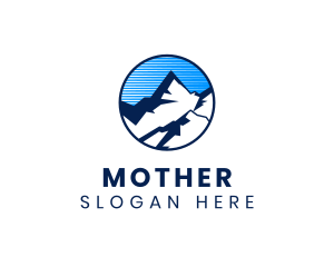 Resort - Tall Mountain Peak logo design