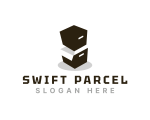 Parcel - Box Storage Warehouse logo design