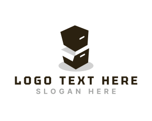 Courier - Box Storage Warehouse logo design