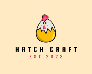 Chicken Egg Hatch logo design