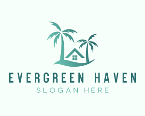 Trees - Gradient Resort House logo design